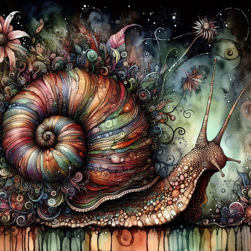 Snail by collage