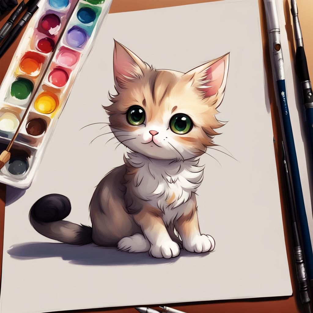 gato dibujado  by @JEMA