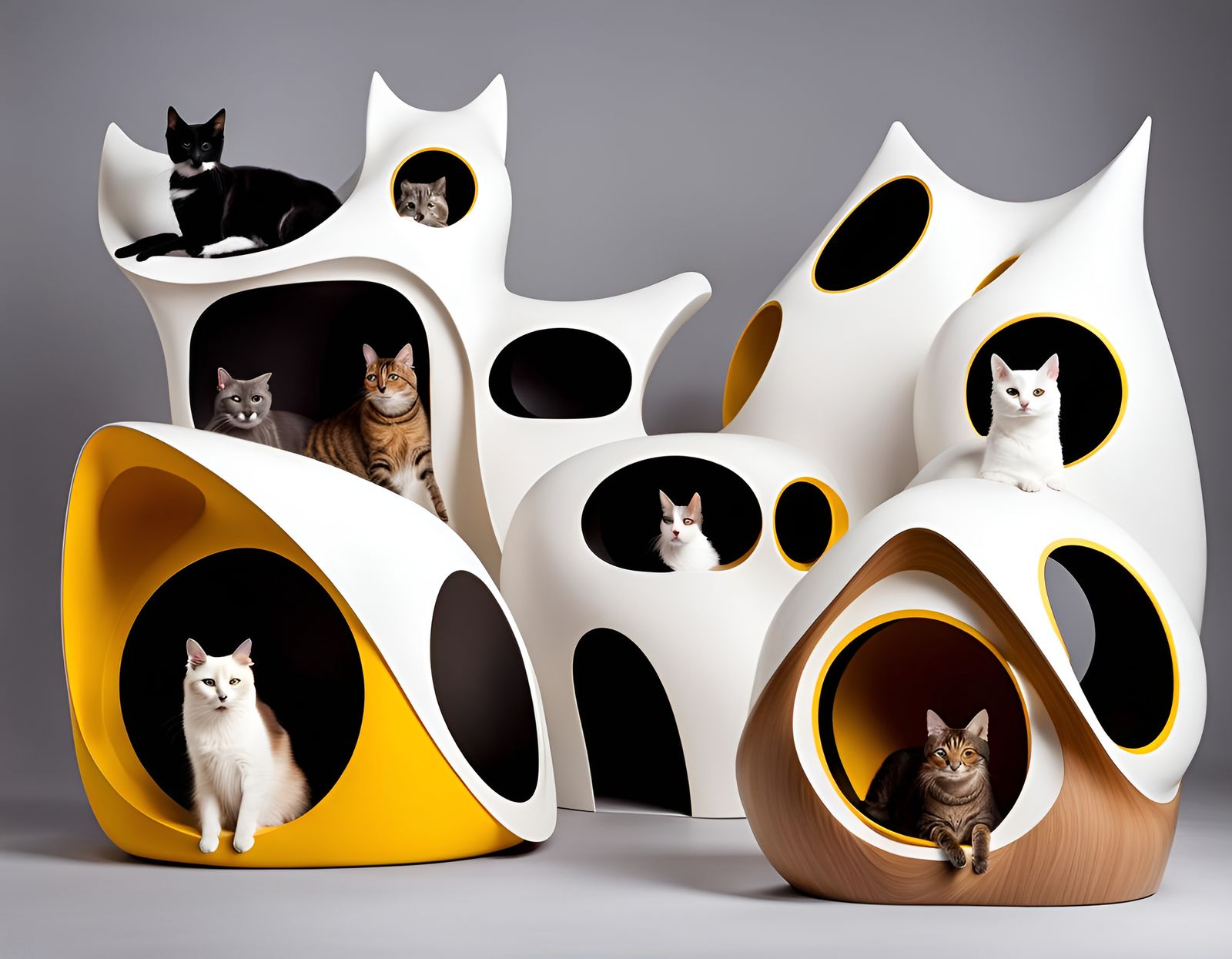 Joyful harmony cats roam free AI Generated Artwork NightCafe Creator