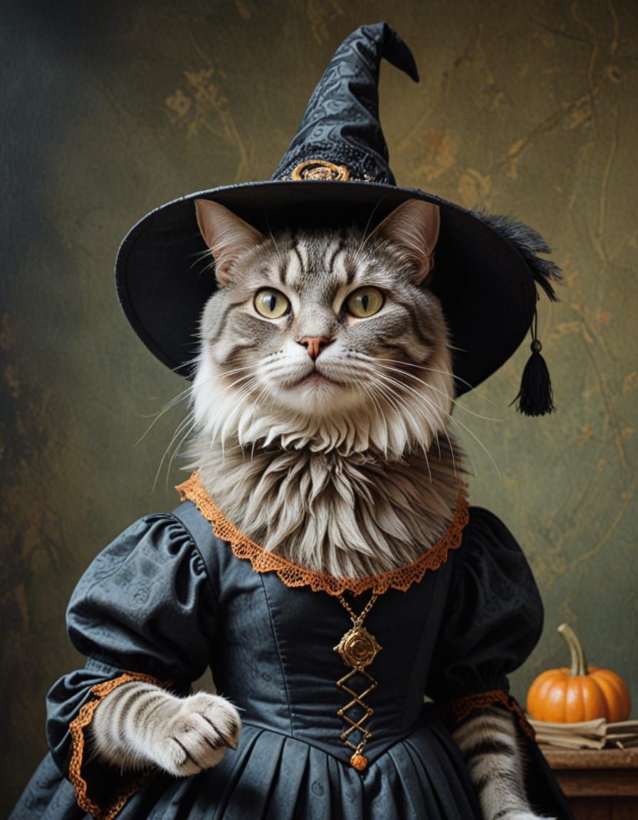 Witchy cat  by @cyan