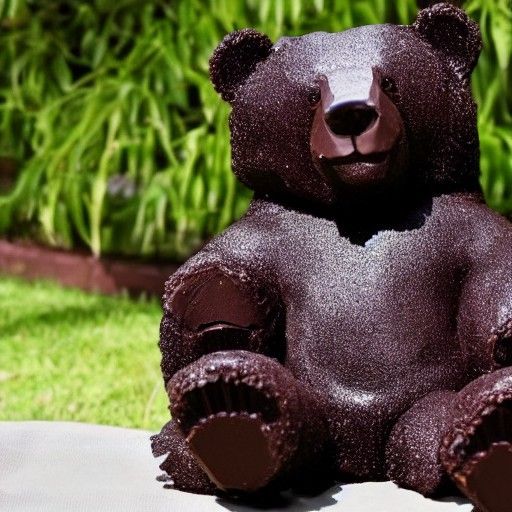 Bear made out of dark chocolate