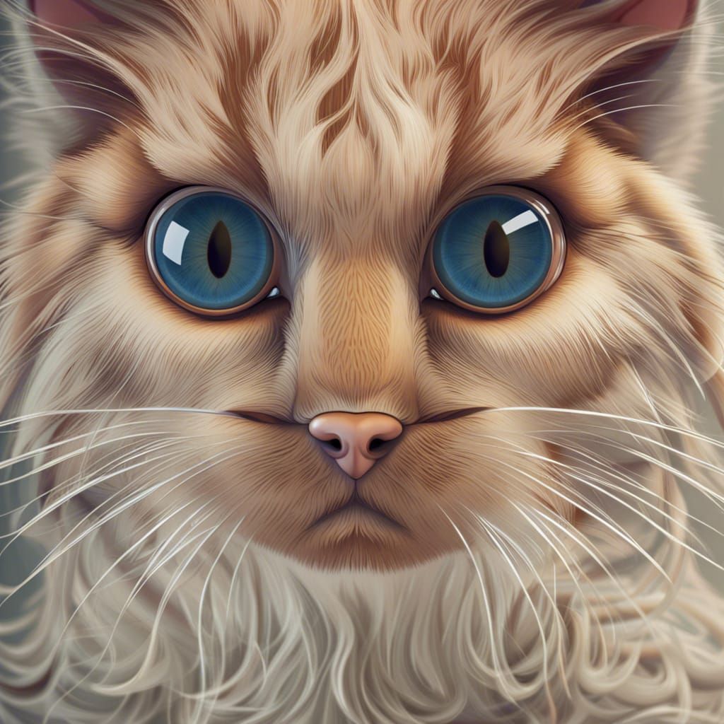 A captivating 3D rendering of a kitten artwork - AI Generated Artwork ...