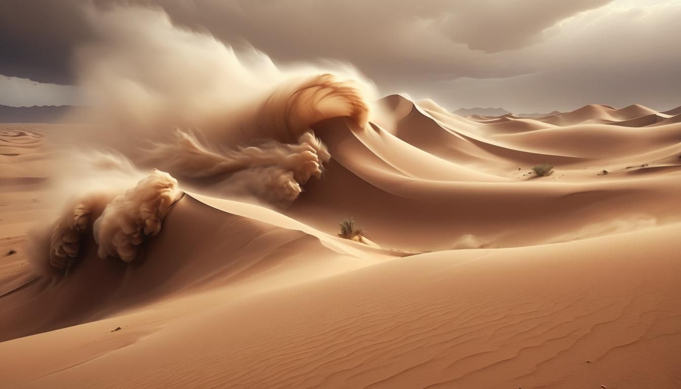 Sandstorm building in the Dunes .. Take cover !  by @Joris