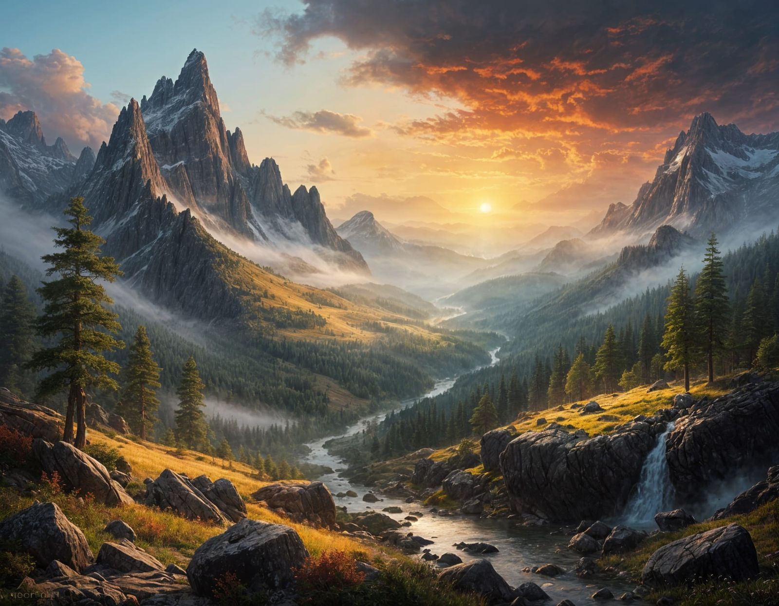 Sunrise over the mountains  by @The Oncoming Storm