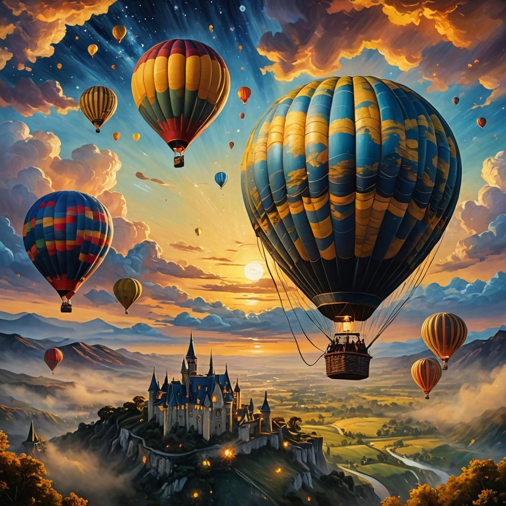 Dreams of hot air balloons  by @Ryn