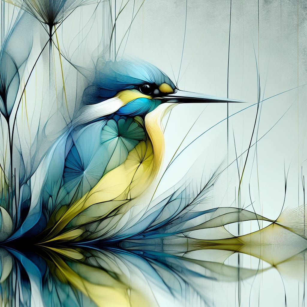 Abstract kingfisher (9)  by @Tisme