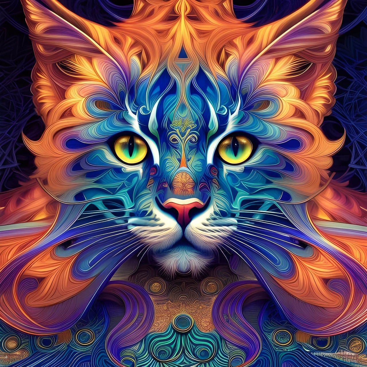 Blue Tabby Cat - AI Generated Artwork - NightCafe Creator