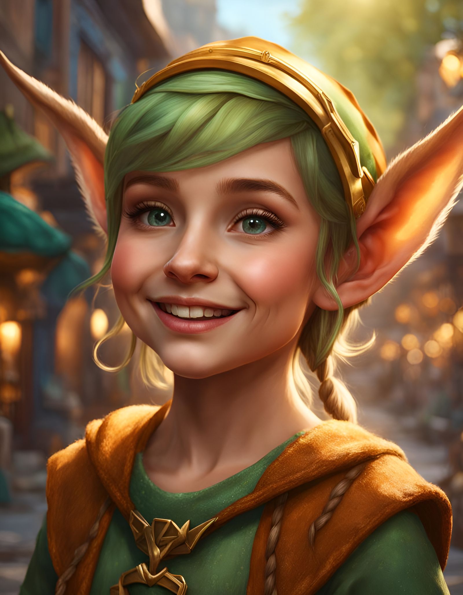 Elf smiling in the sunlight - AI Generated Artwork - NightCafe Creator