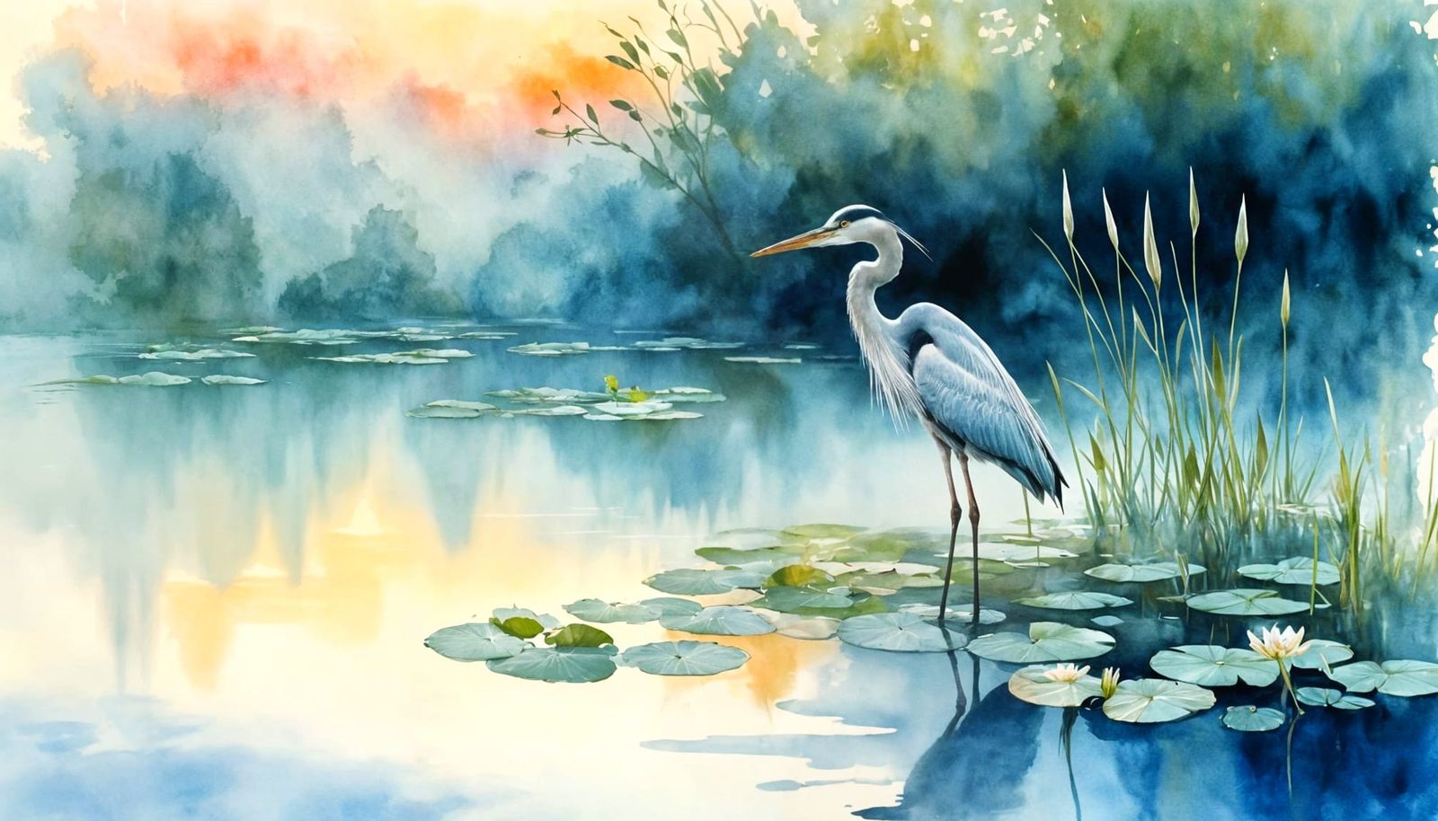 Heron pond  by @FarSeeker