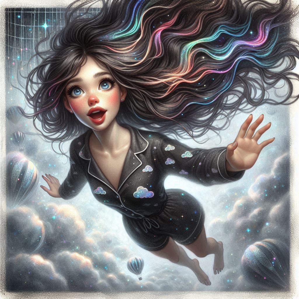 Flying in her dream