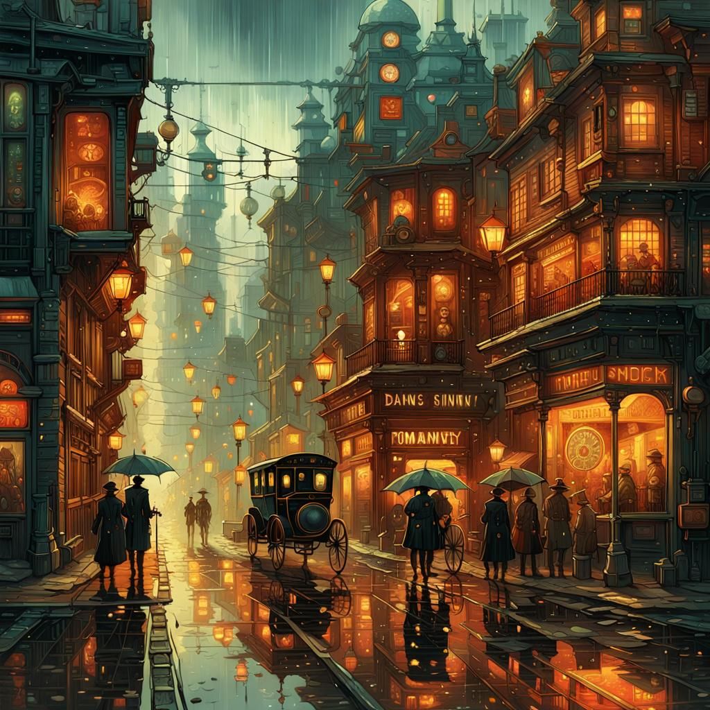 Kinehold: The City of Rain and Steam  by @EmoBunniBoi
