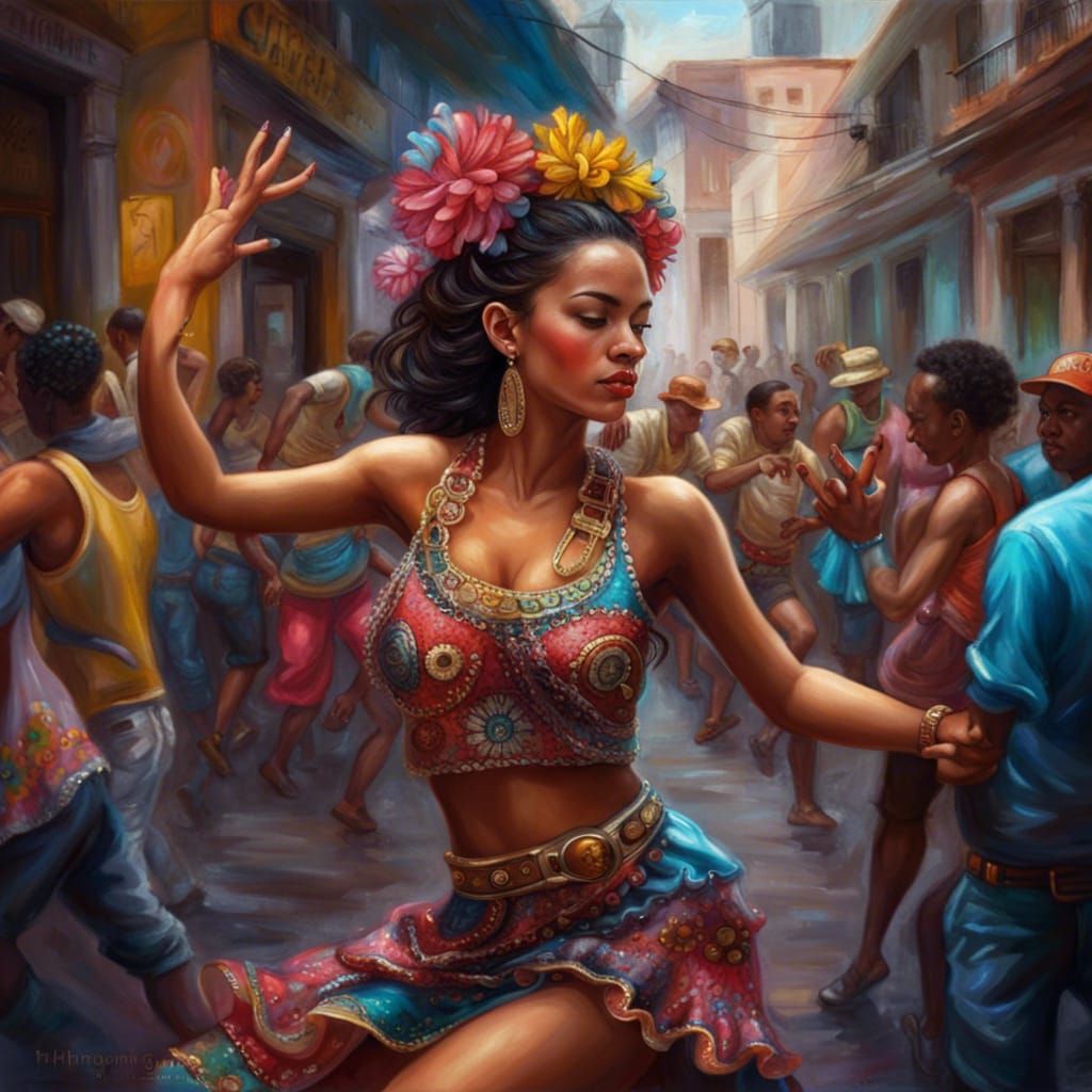 Cuban street band and dancer  by @ColdBoldTold
