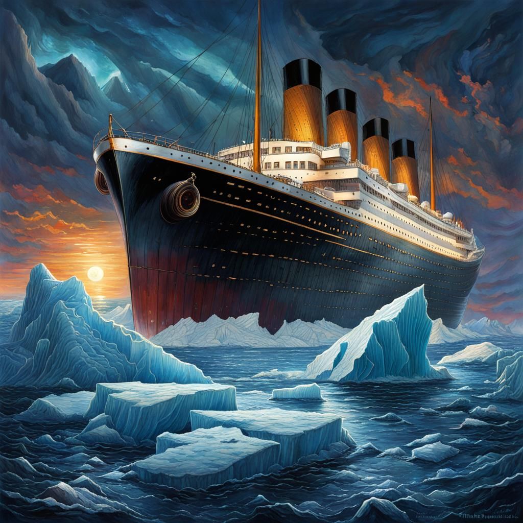 Last voyage of the Titanic - AI Generated Artwork - NightCafe Creator