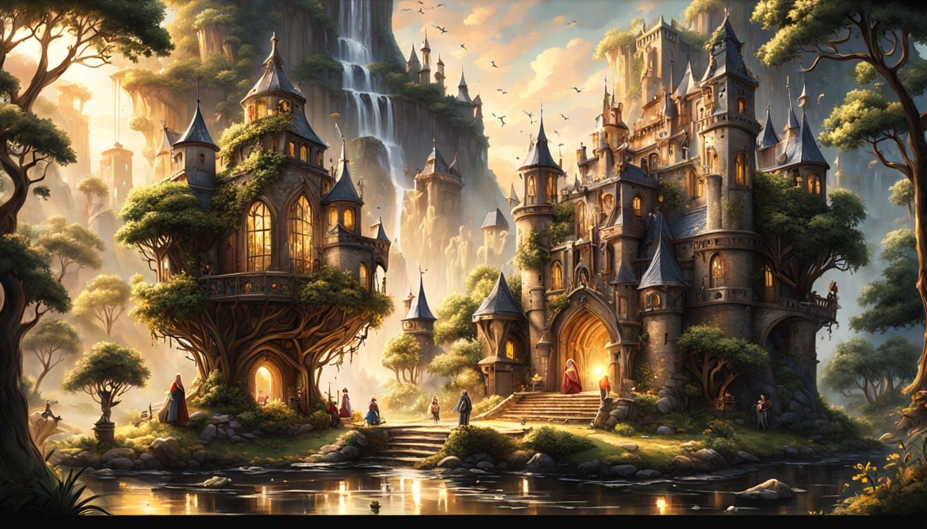 Movement of people, clouds and water