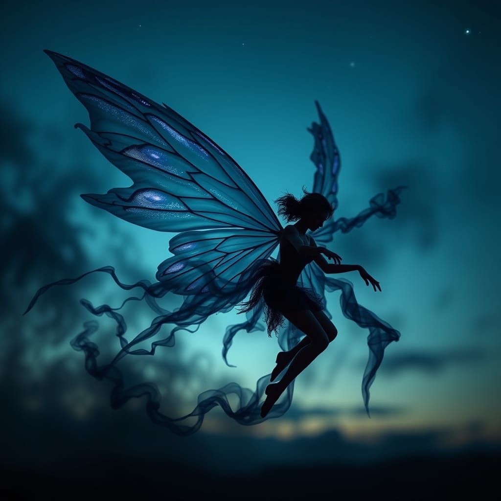 Smoke fairy on the wing  by @Voltaire