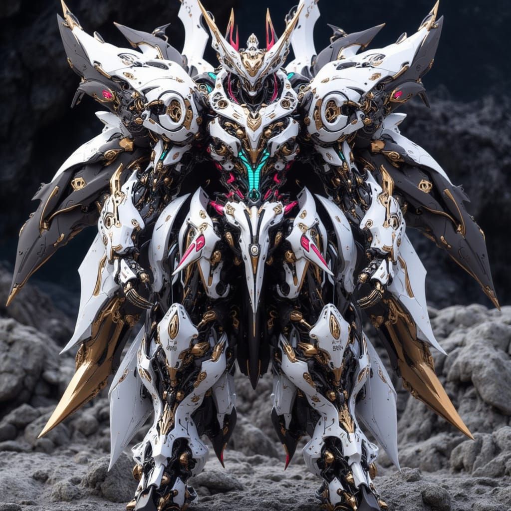 <lora:Mecha Ominous:1.0> White mecha