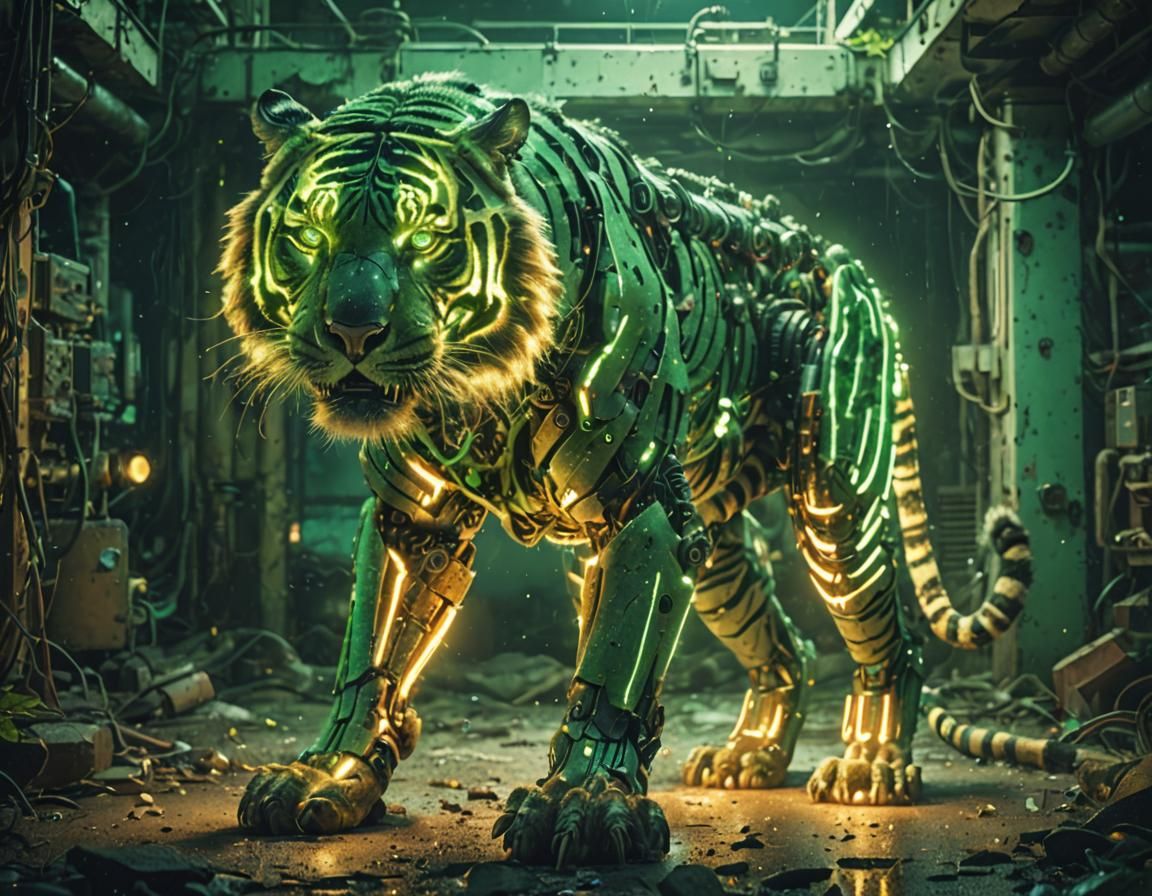 Neon tiger - AI Generated Artwork - NightCafe Creator