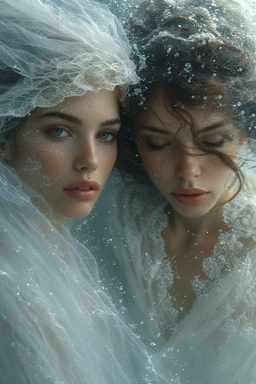 Underwater wedding portraits