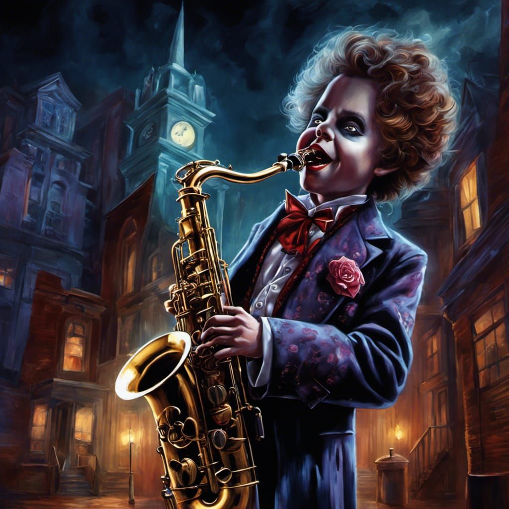 Down on Baker Street the saxophone was blowing AI Generated Artwork