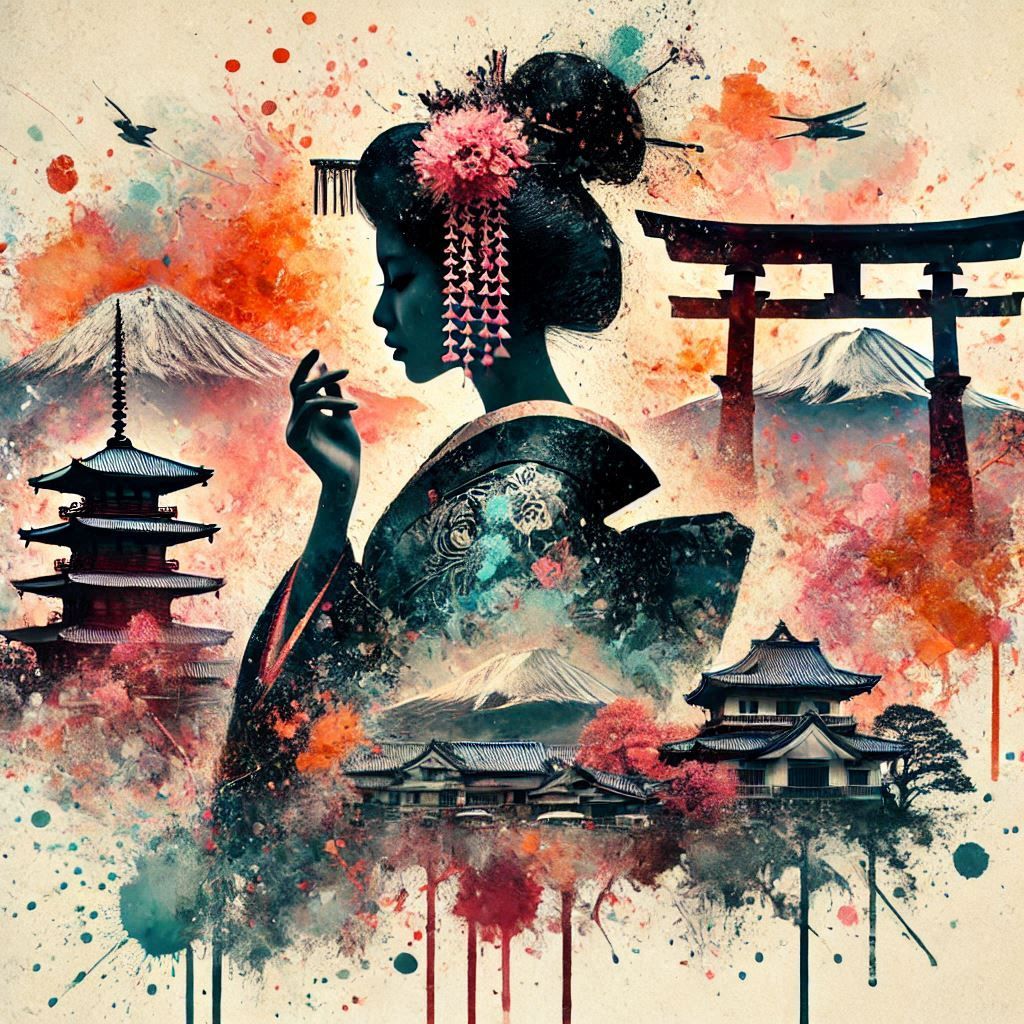 double exposure beautiful fantasy portrait landscape..