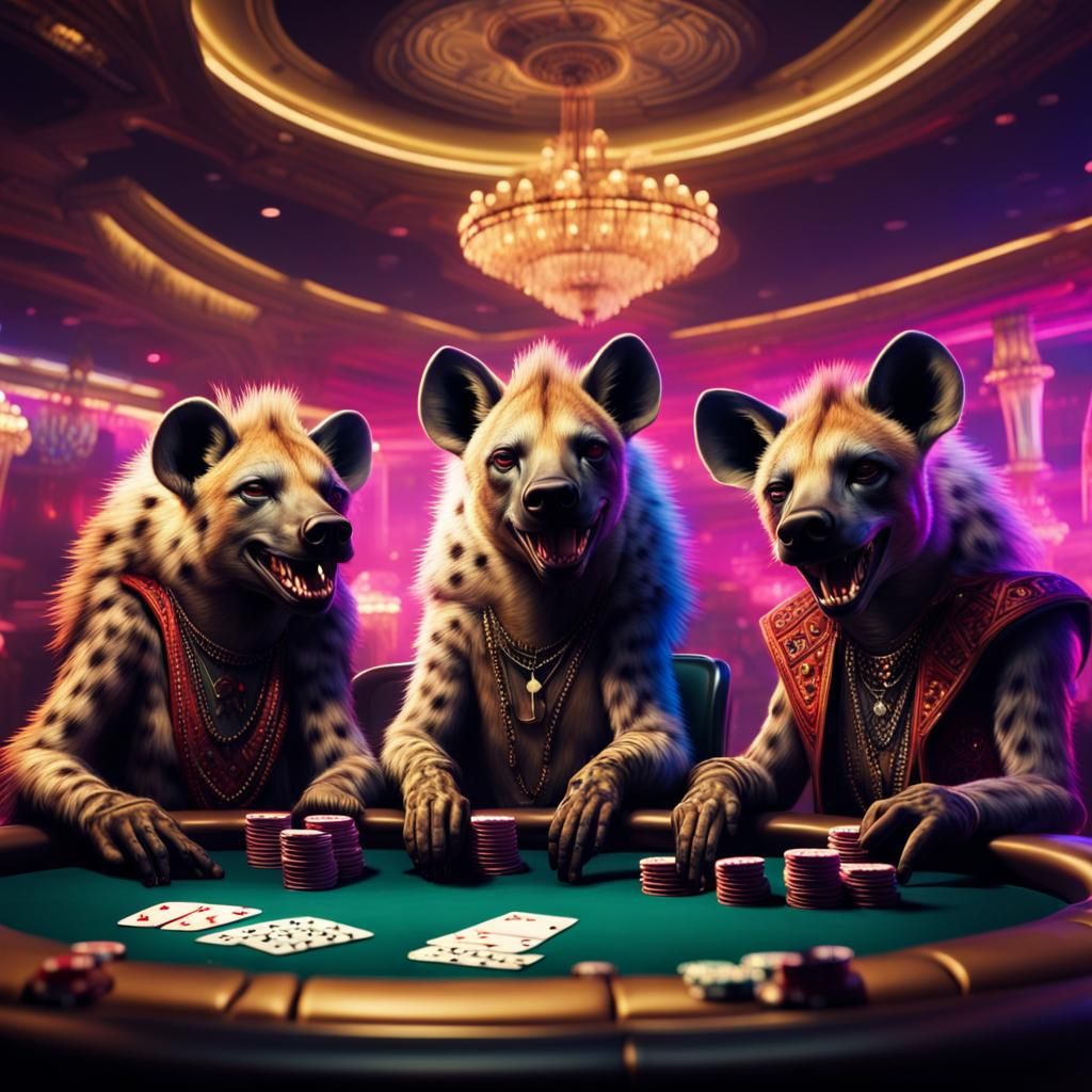 Laughing hyenas - AI Generated Artwork - NightCafe Creator