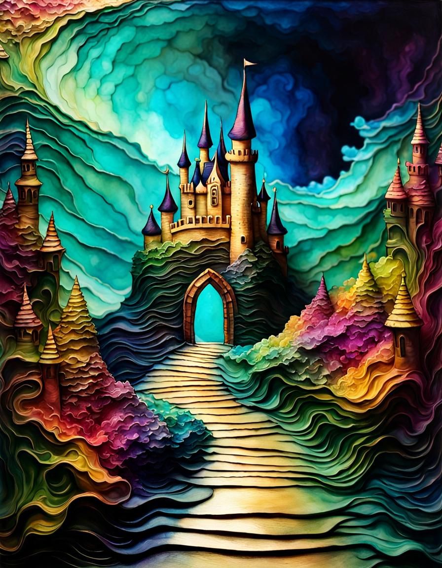 Pathway to Fairytale Fantasy Castle - AI Generated Artwork - NightCafe ...