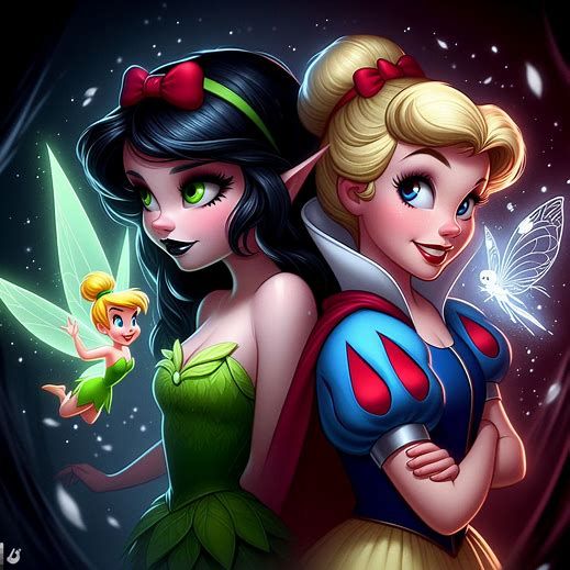 Snow White and Tink Swapping Clothing