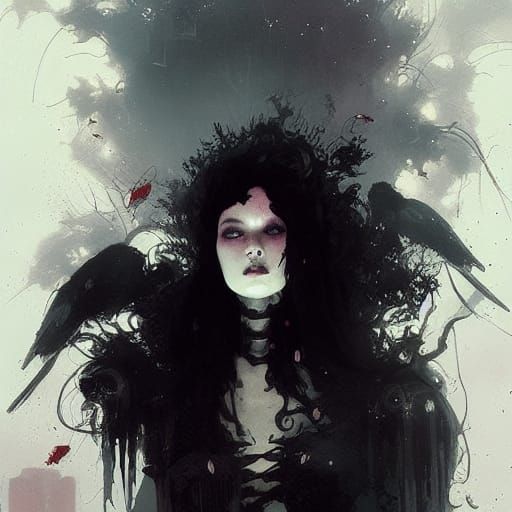 Queen of Crows - AI Generated Artwork - NightCafe Creator