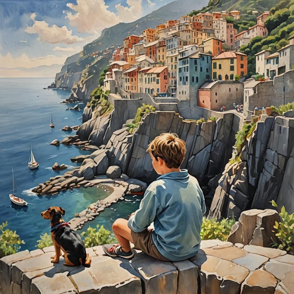 Dog day afternoon in Cinque Terre  by @Runway Lights 