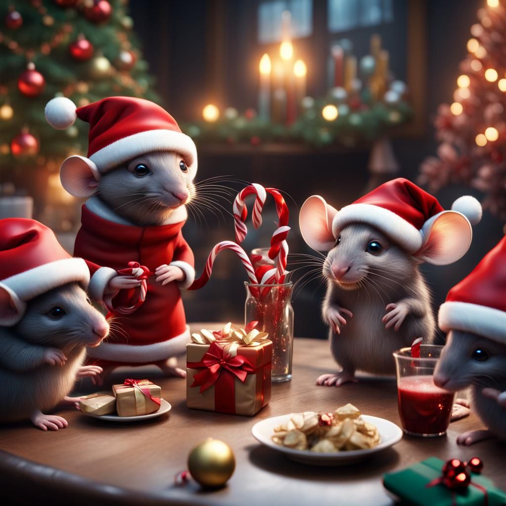 Mousy Christmas party  by @Sharoja