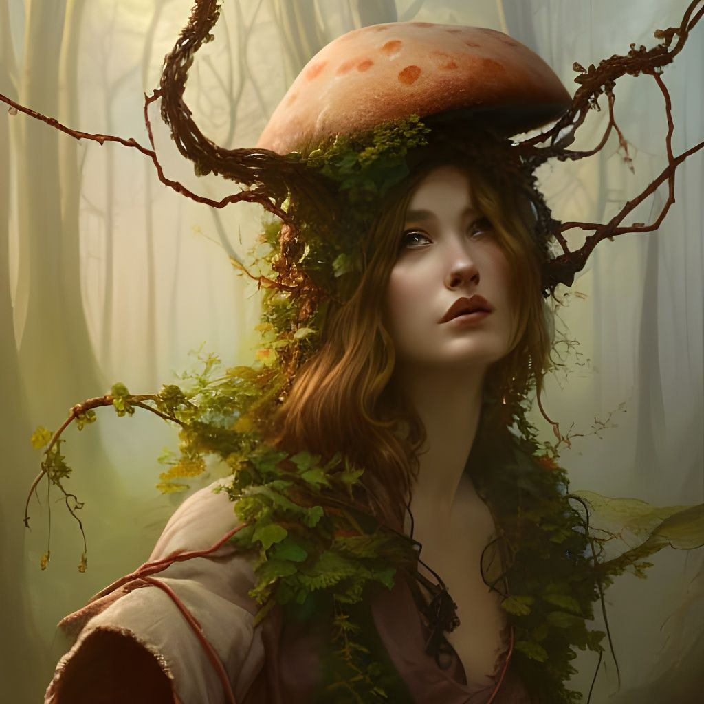 Mushroom hat AI Generated Artwork NightCafe Creator