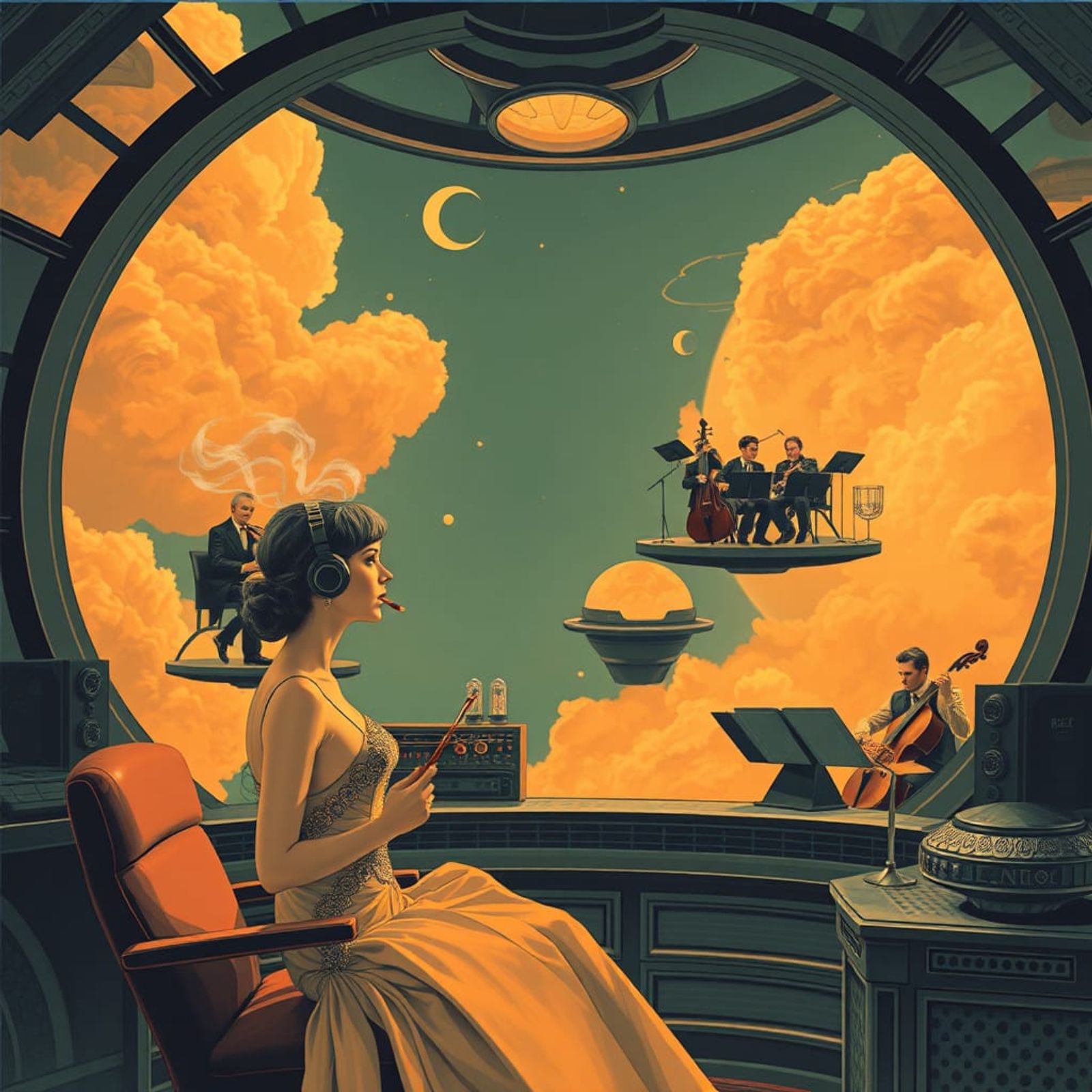 Venusian live radio 1c AI Generated Artwork NightCafe Creator