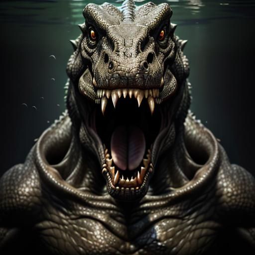 A scary Tyrannosaurus rex 🦖 chasing down a helpless human man who ended up in the past Jurassic period 65 million years ago inspired by Dam...