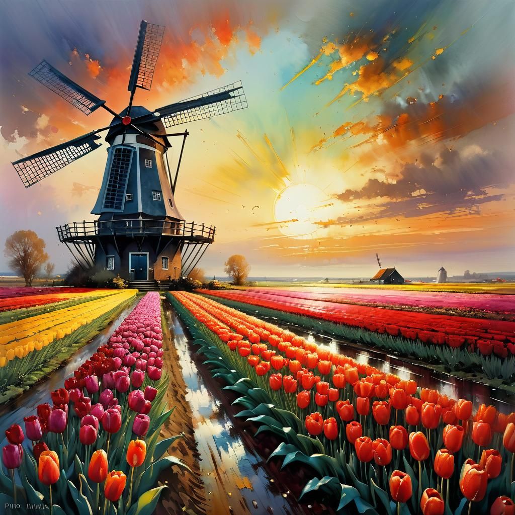 Tulip fields    by @Superbear