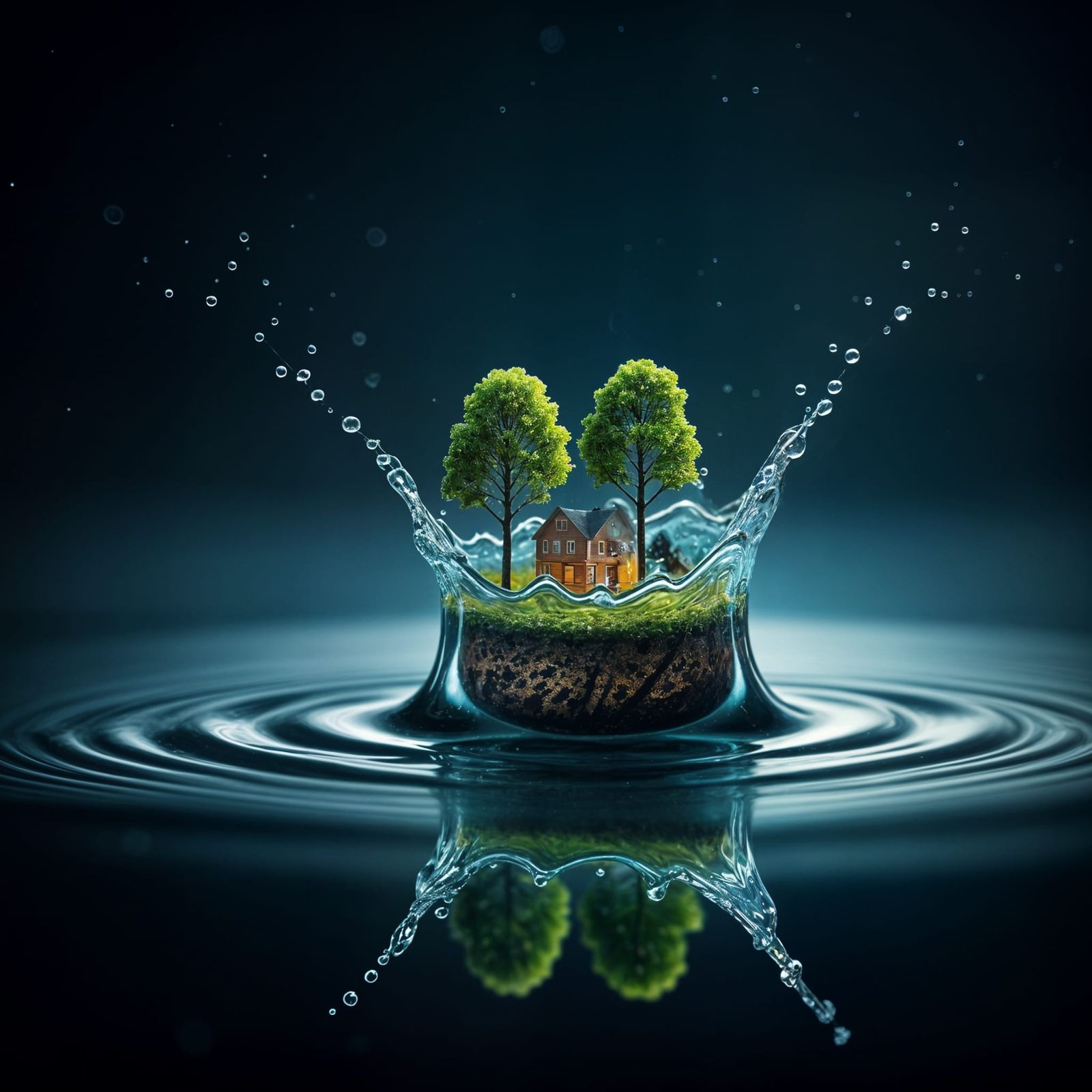 Slipping into a puddle.  by @Mumbai AI