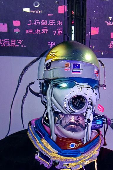 Cyberpunk cosmonaut