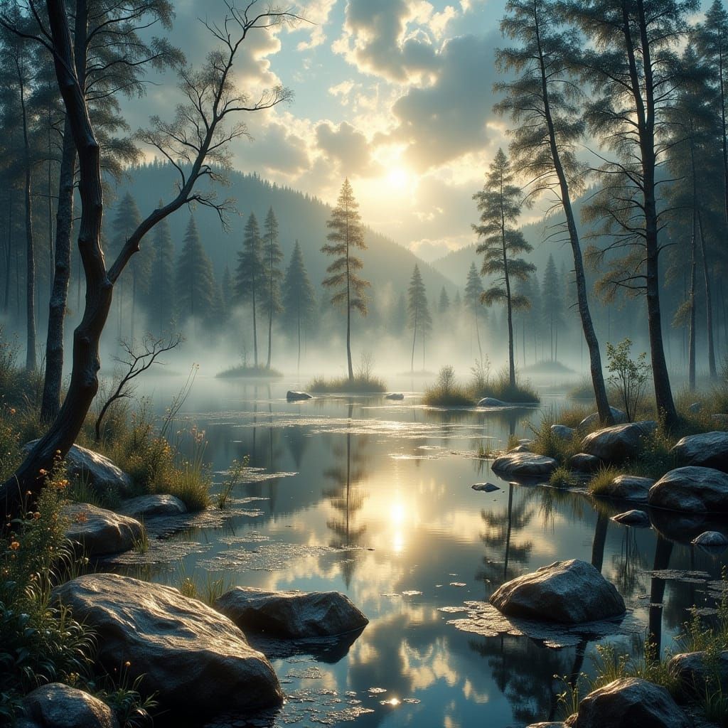 <lora:Exquisite Flux:1.0> <lora:Empaste:1.0> <lora:Dreamy Enchantment:1.0> soft sunlight filtered through ...  by @Chalipo