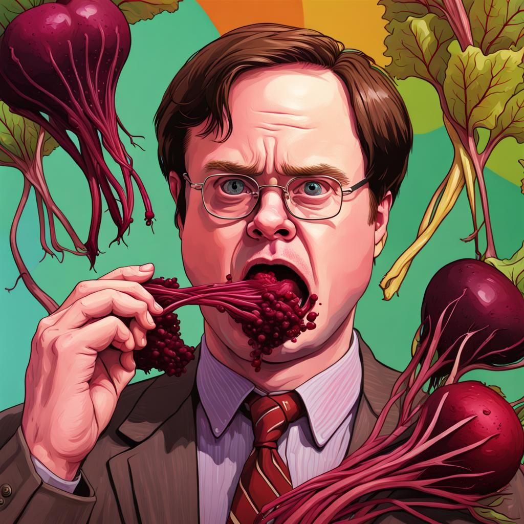Dwight schrute eating beets