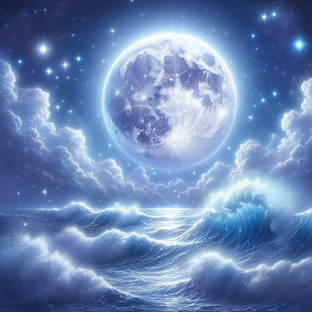 Oceans worship the moon