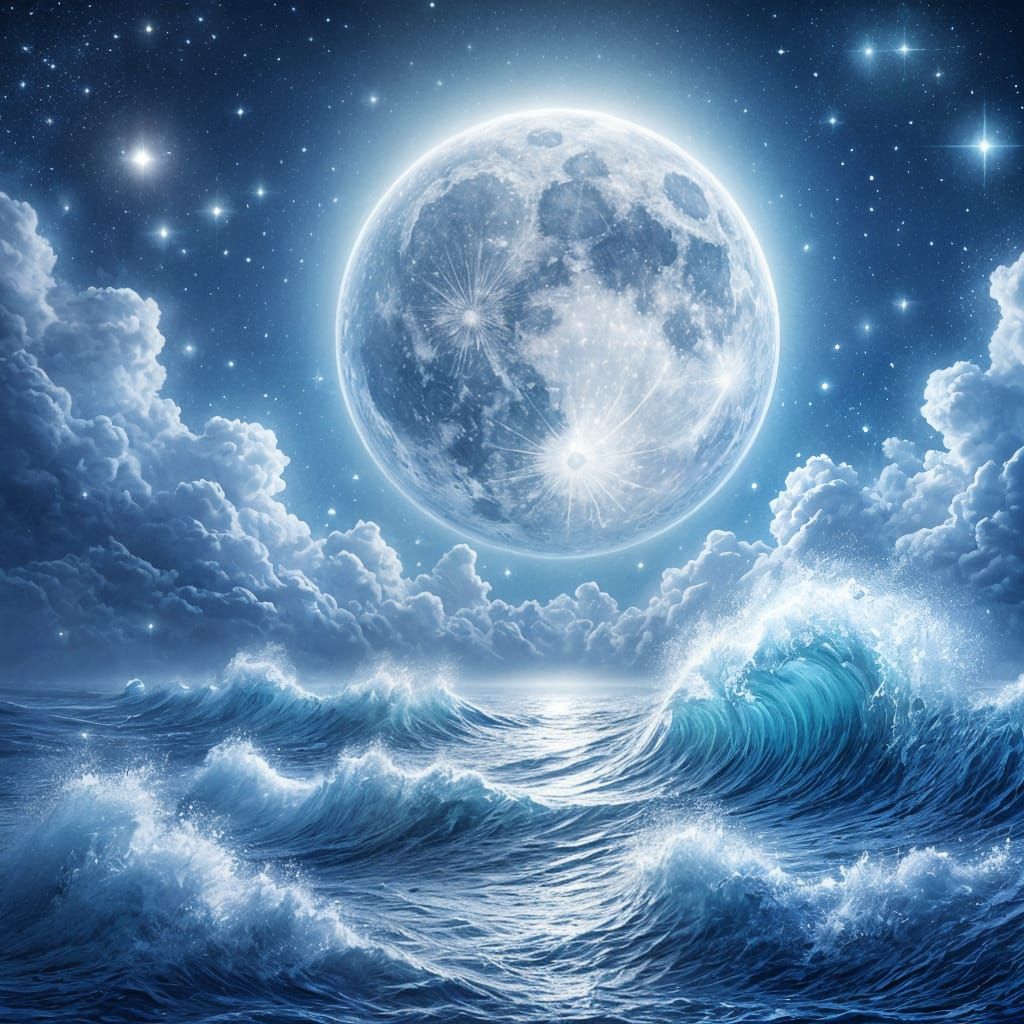 Moon over the Ocean