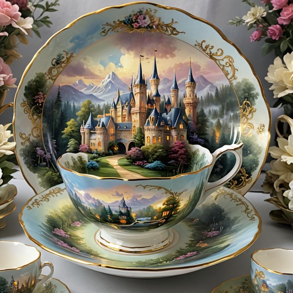 Princess Albert Royal China Tea Cup and Saucer