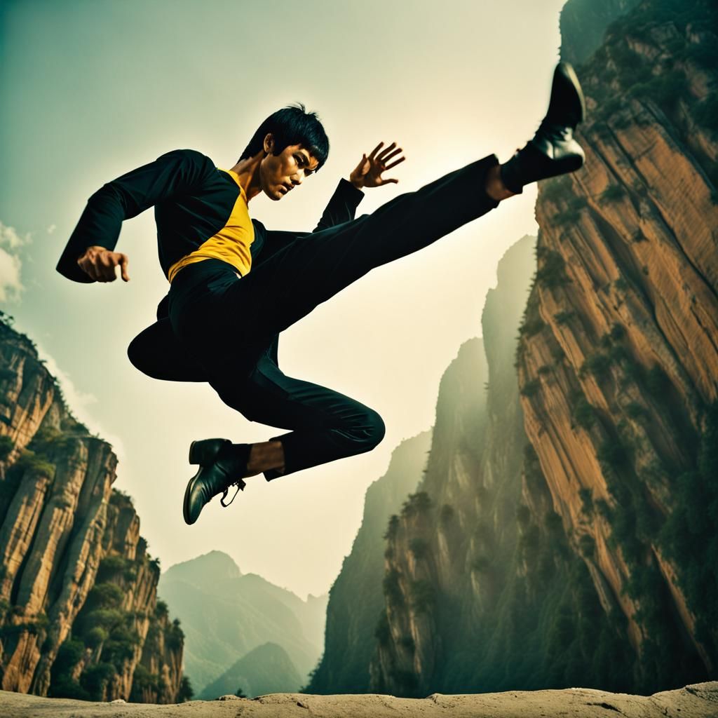 Bruce lee air kick online