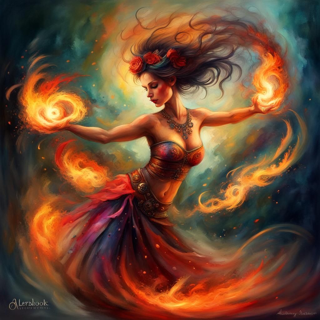 Fire dancer