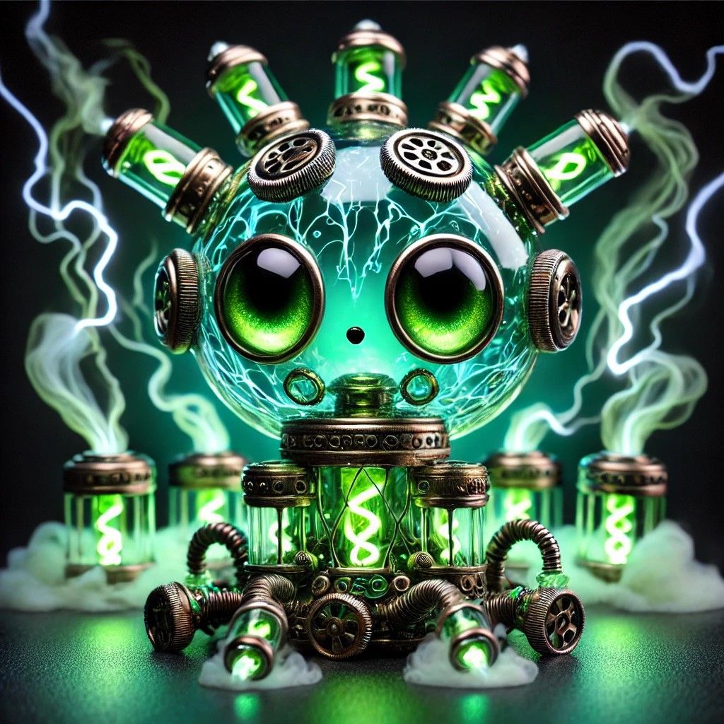 Cutesla Core - Green Glass Bot