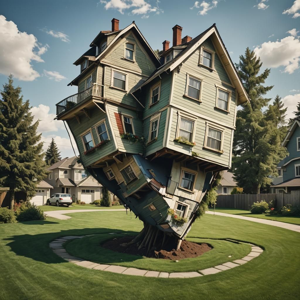 Home is where the heart is (house forms a heart shape)