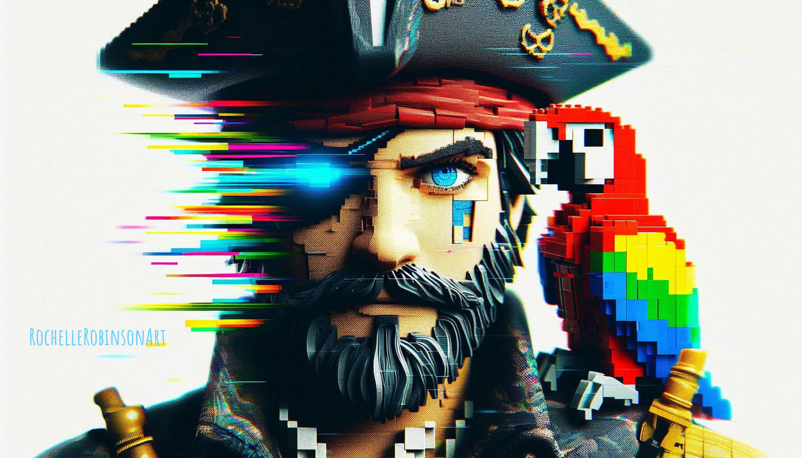 Pirate and Parrot - Lego Art