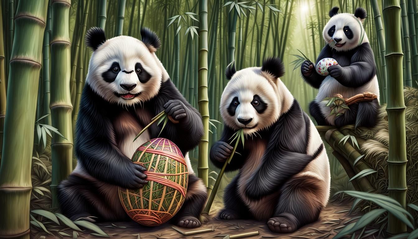 Happy Easter, Pandas! - AI Generated Artwork - NightCafe Creator