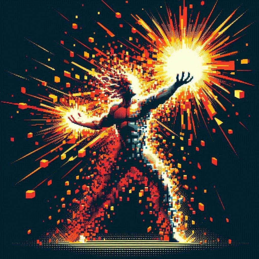 Holding explosive glitch energy ball