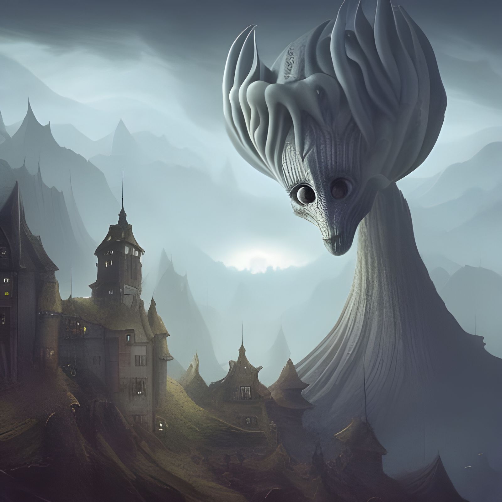 Mountain or alien? I'm not sure.