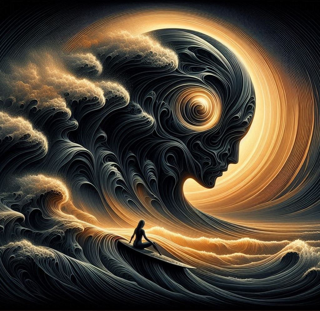 no wave, no swell is so fine as that black, liquid oceanic wall coming to enshroud me